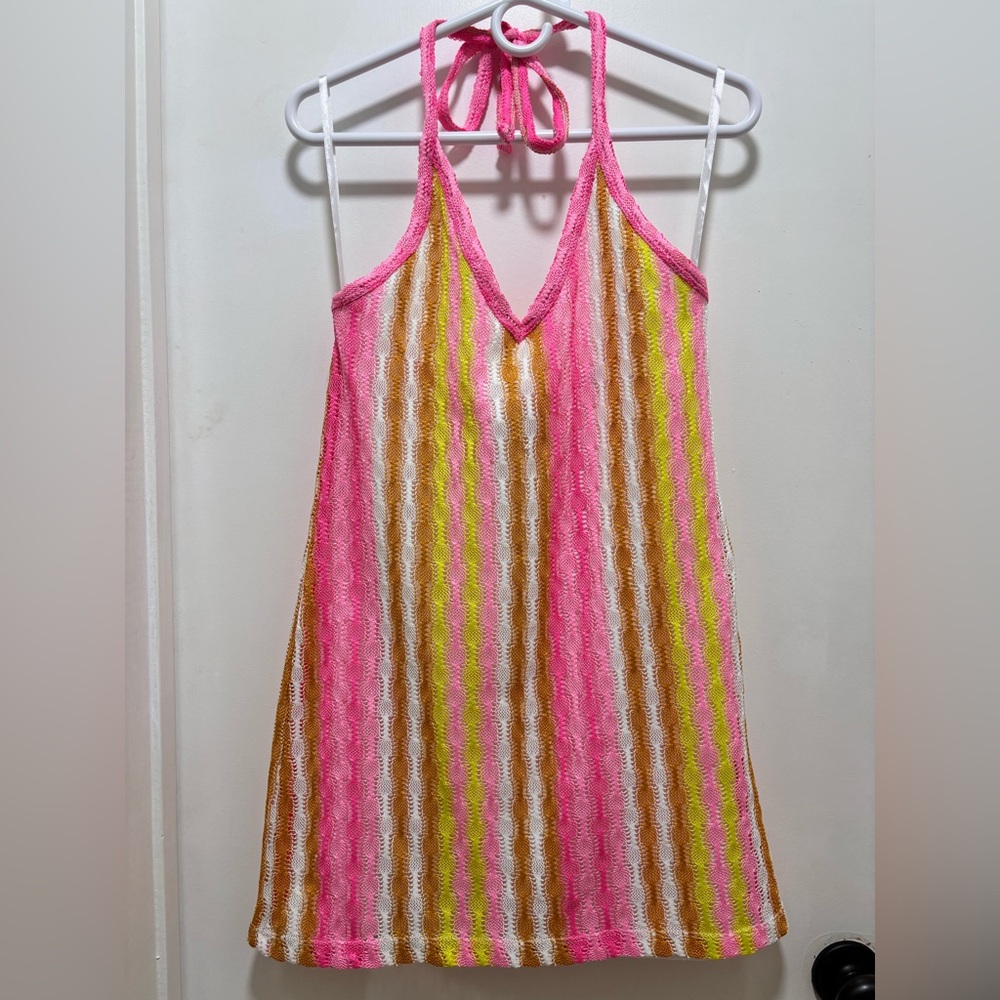 Wild Fable Colorful Striped Halter Dress | Size S